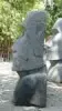 Product image 2 of the product “Moai head, 75 cm H | Natural stone (Basanit), stonemasonry ”
